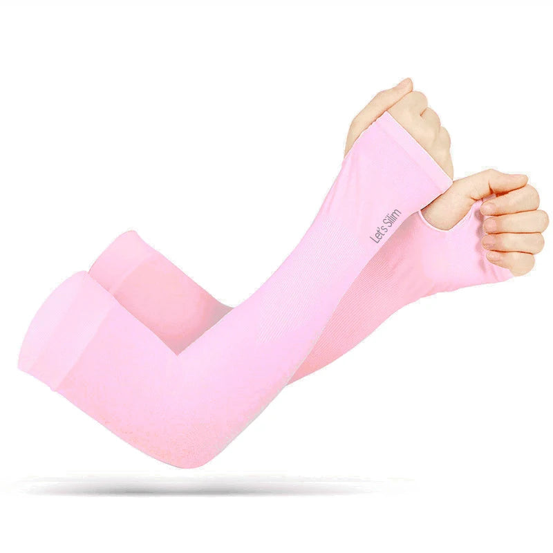 UV Sun Protection Arm Sleeves for Men Women Cycling Ice Silk Outdoor Breathable Summer Driving Cooling Fishing Hiking Sleeves