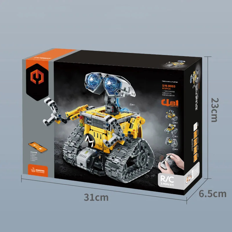 Technical City MOC 4 IN 1 560pcs RC Robot Model Building Blocks Creative DIY Transformation Robot Bricks Toys For Children Gifts