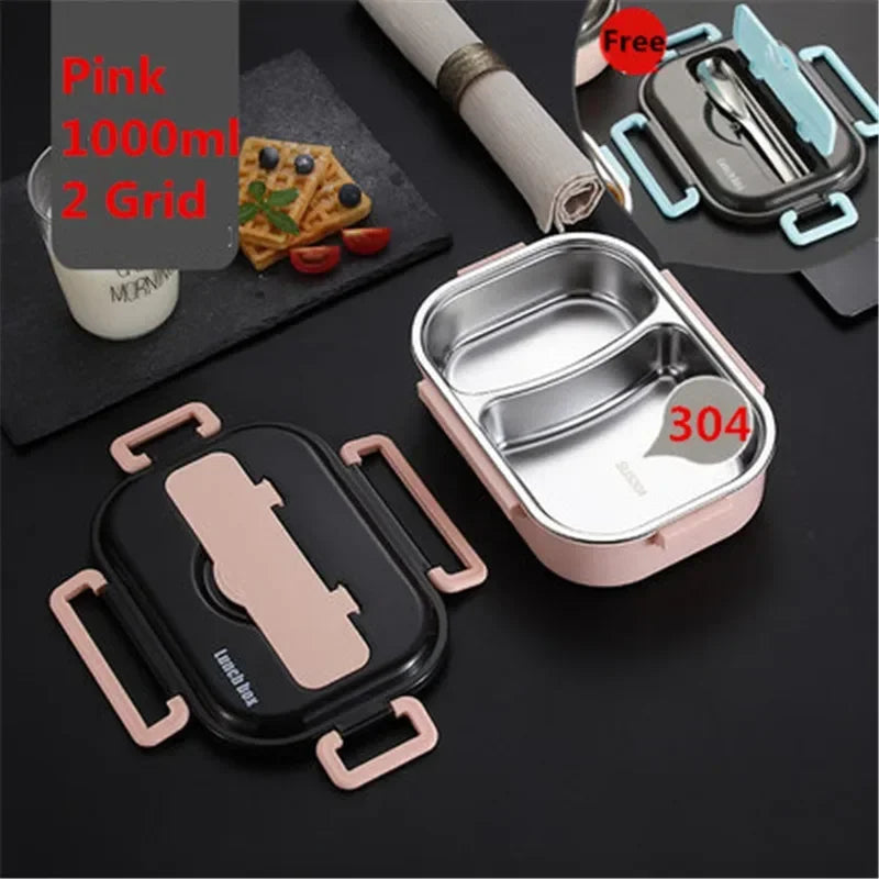 Japanese Kids thermal Lunch Box 304 stainless steel Bento Tableware Compartment Microwave Container Box Thermos for Food