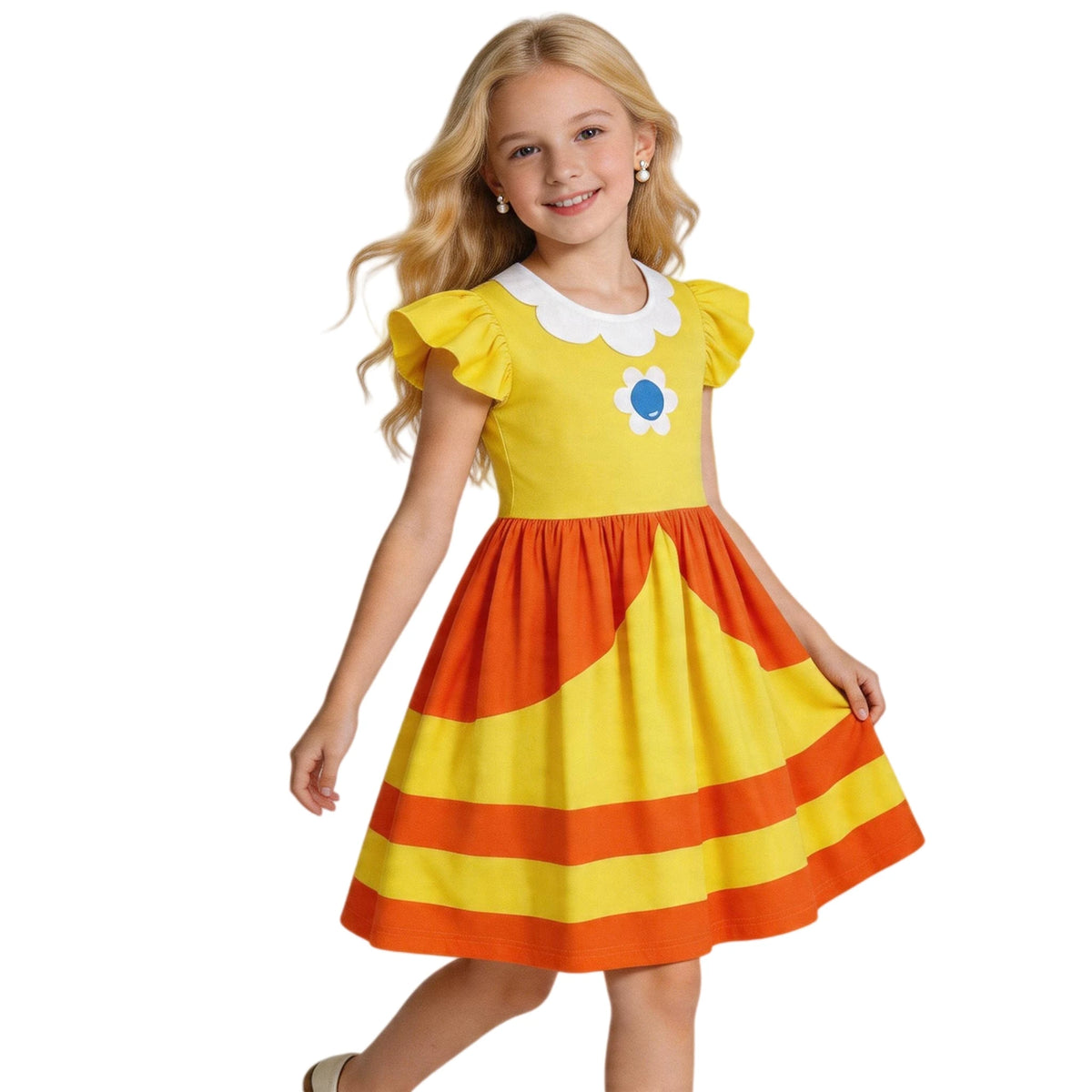 Disfraz Princess Peach Cosplay Rosalina Costume Kids Daisy Flower Girl Dress Chilrden Clothes Halloween Birthday Party Outfit