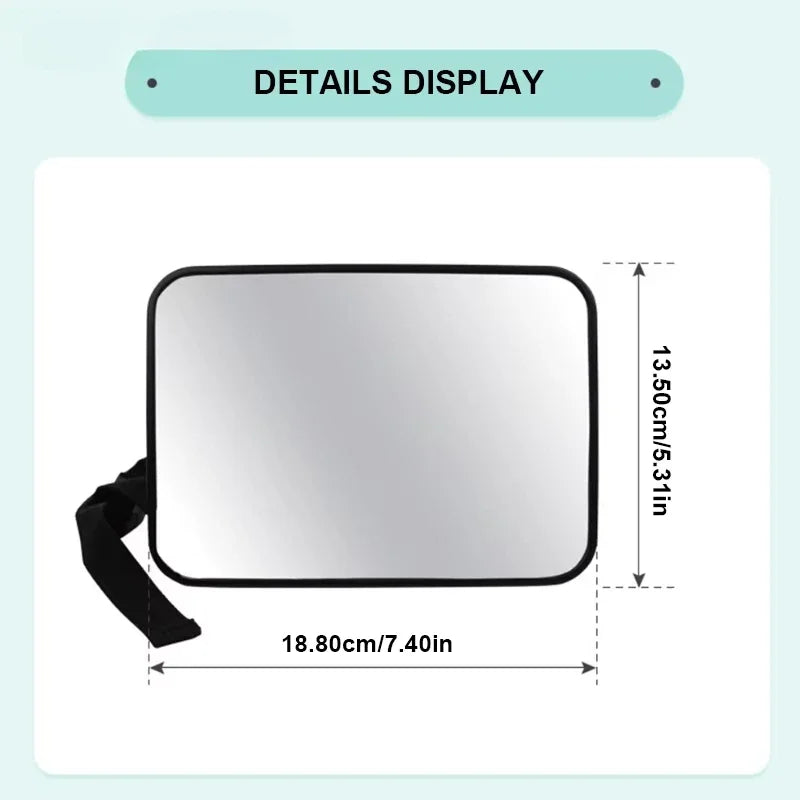 Universal Wide View Adjustable Car Seat Baby Mirror Headrest Mount Safety Monitor Interior Back Rearview for Infant Child