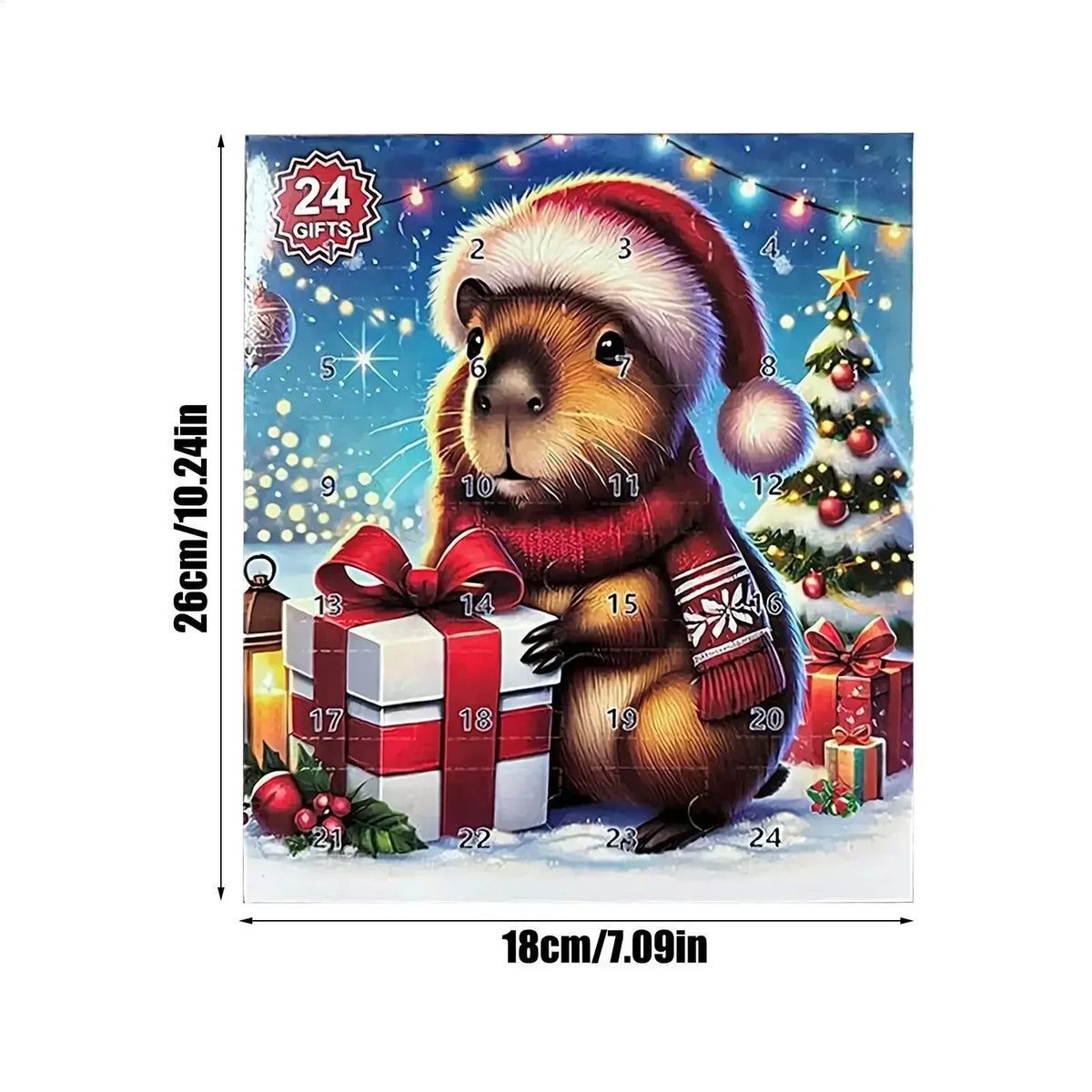 Capybara Figure Advent Calendar – 24-Day Christmas Countdown Toy