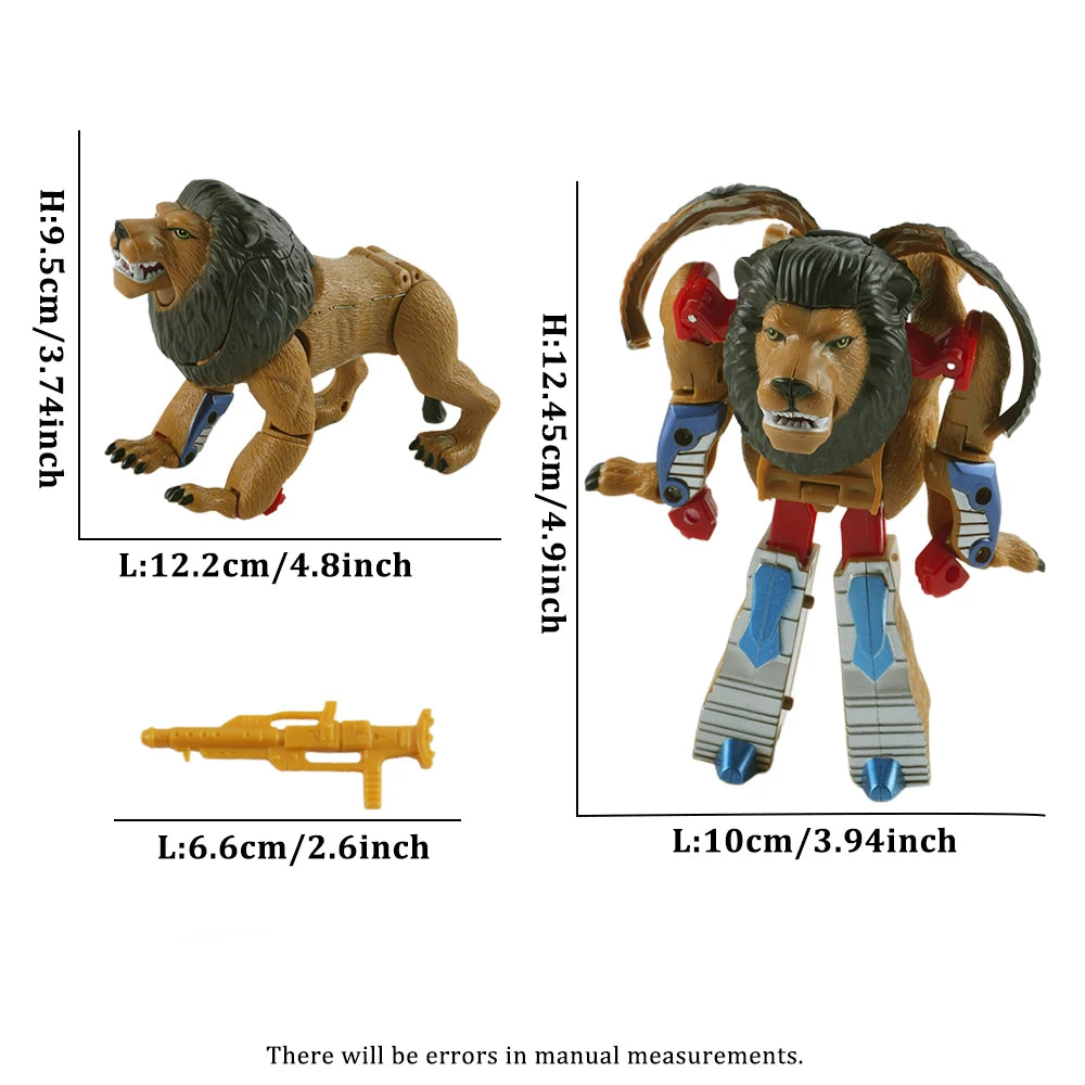Animal Deformation Lion Human Form Action Figure Transformable PVC Model Doll Desktop Decoration Collection Gift for Adult Kids