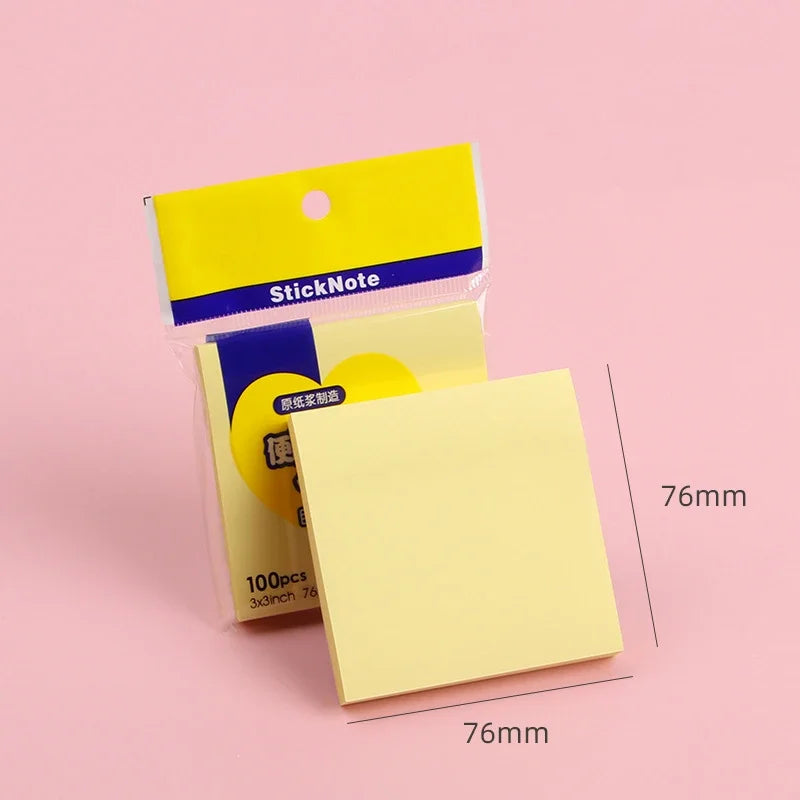 100sheets Color Sticker Notes Sticky Notes Pads Posits Stationery Memo Notepad Notebook School Office Posted It Paper Sticker