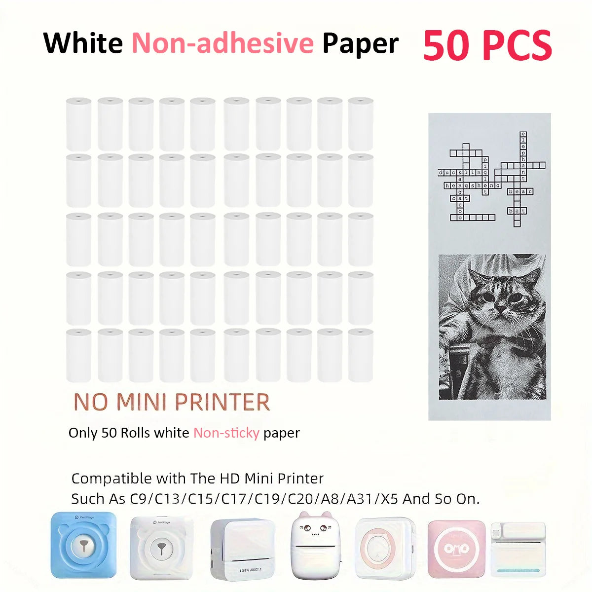 12 Rolls Kids Instant Camera Refill Print Paper Film Coreless Thermal Print For 57mm Portable Cash Registers Mobile Printer