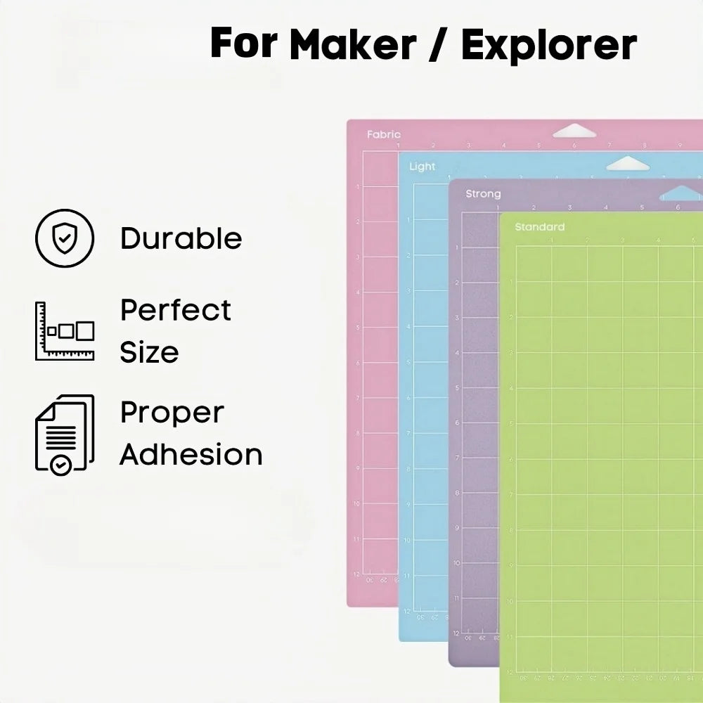 12inX12in PVC Cutting Mat for Maker Explorer DIY Paper Multifunctional Durable Handicraft Art Engraving Board Sewing Pad