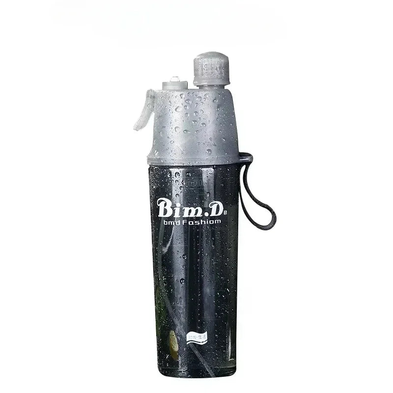 2 in 1 Spray Water Bottle Portable Cooling Hydration Cup for Outdoor Sports Travel Camping Summer Gift for Fitness Lovers