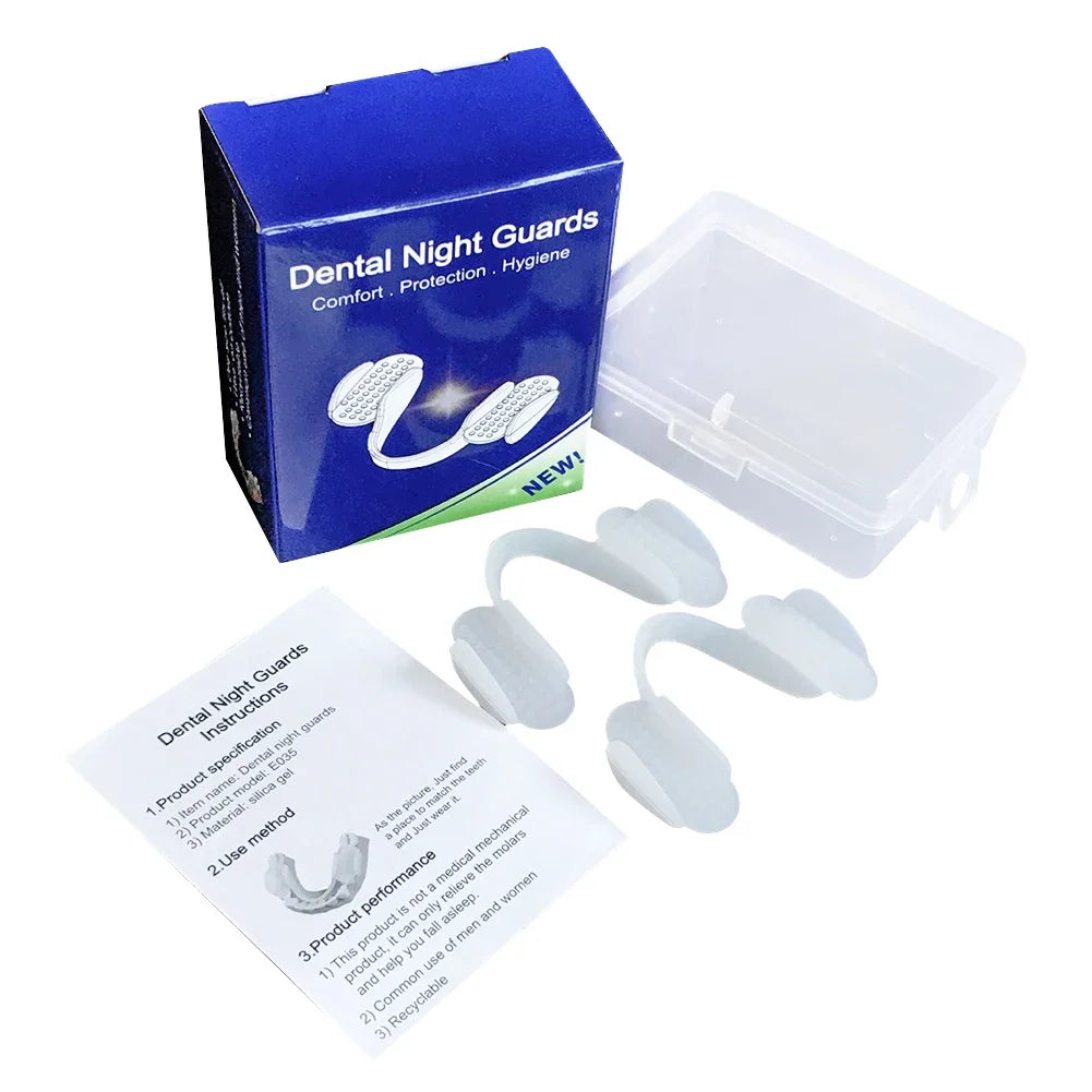 Reusable Anti Snore Mouth Guard with Storage Box Anti Snoring Bruxism Mouth Guard Improve Sleeping Reduction Snoring Device