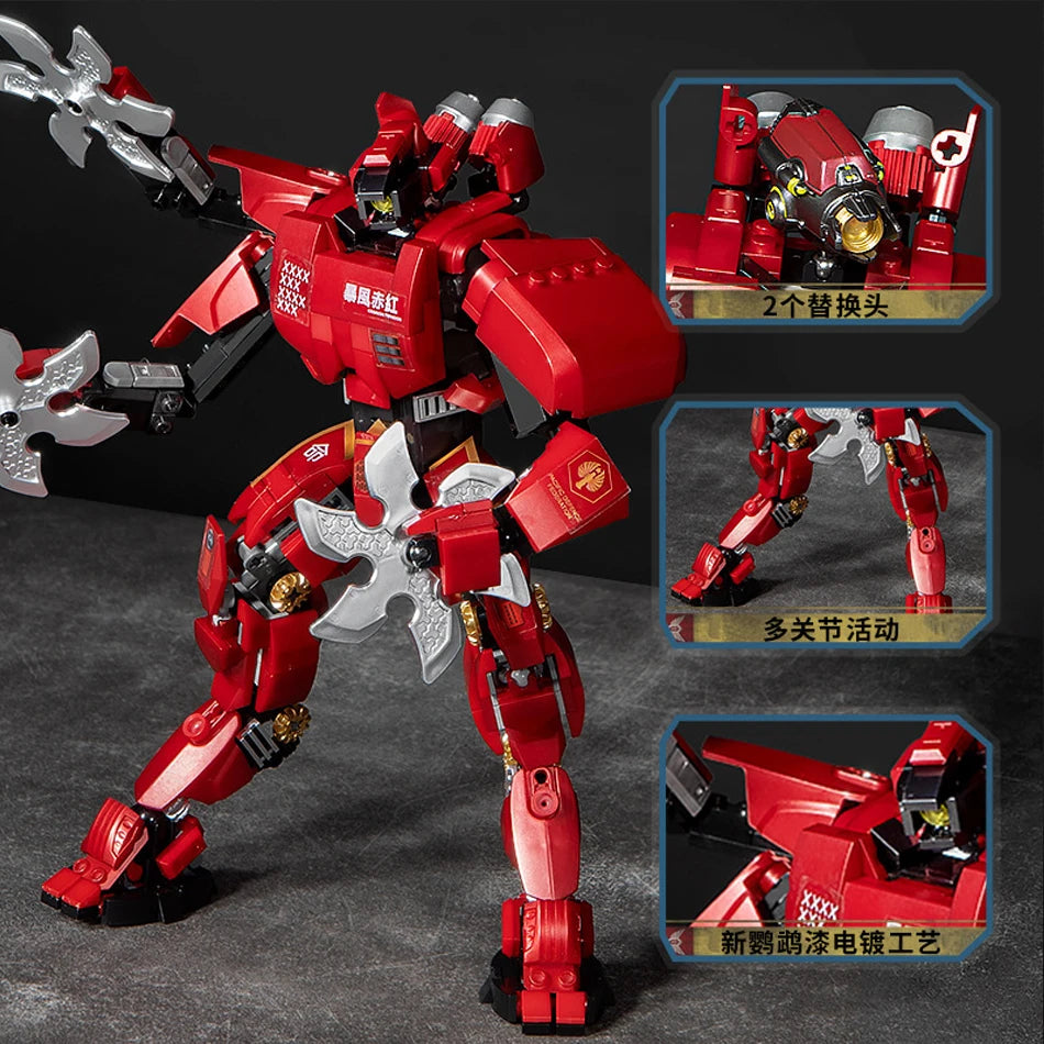 MOC Movie Pacific Hunter Mecha Robot Building Blocks Mechanical Armored Warrior Action Figures Assembly Bricks Toy for Kids Gift