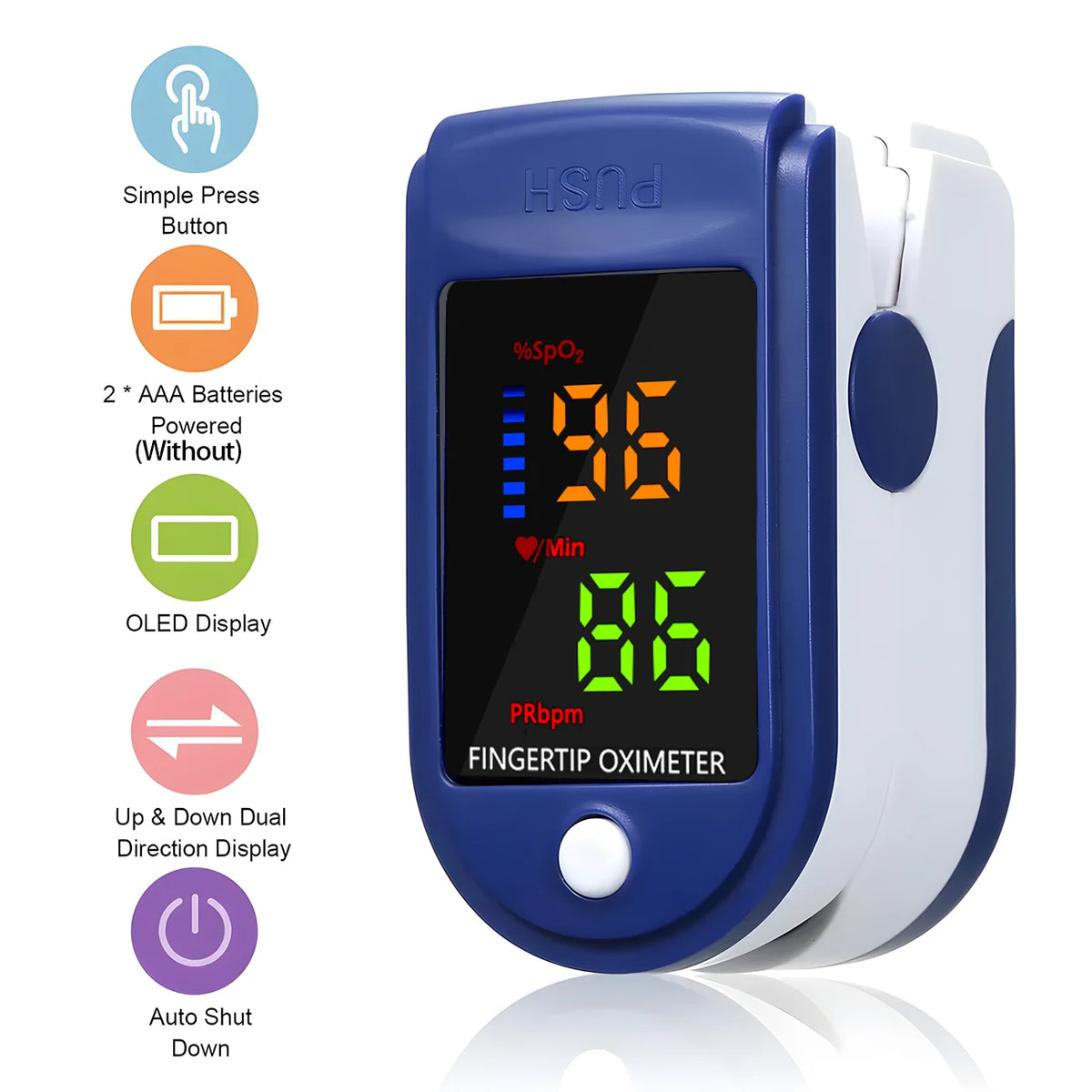Household Medical Thermometer Digital Ear Fever Thermometer for Baby Kids Adults,Portable Finger Pulse Oximeter Health Care