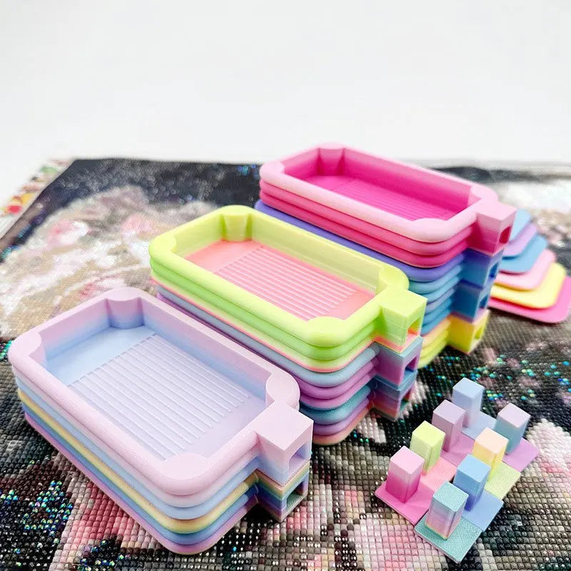 Multi-color Multi-functional DIY Diamond Painting Storage Trays & Boxes, Diamond Art Supplies Organizer for Craft Hobbyists