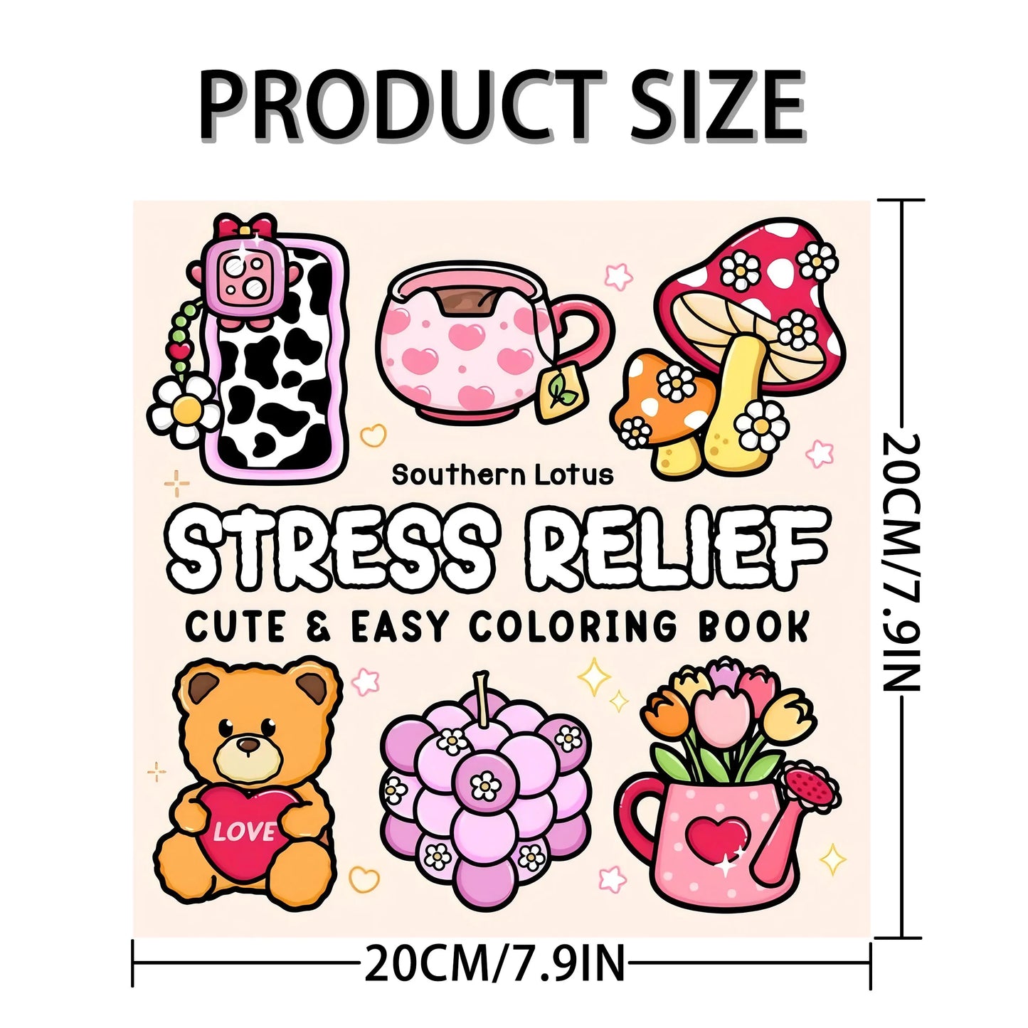 CUTE & Bold-easy Patterns Coloring Book for Adults Cute Drawing Book Perfect Gift for Party and Birthday