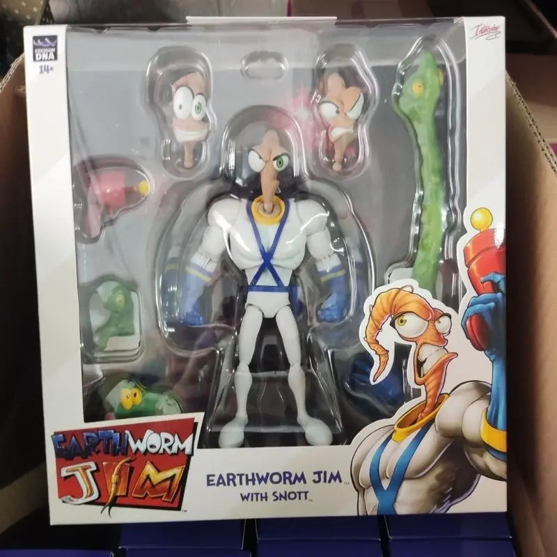 Original PDNA 1/12 Earthworm Jim Psy Crow Bob The Killer Action Figure Worm Body Psy-Crow Bob The Killer Collectible Toys Gift