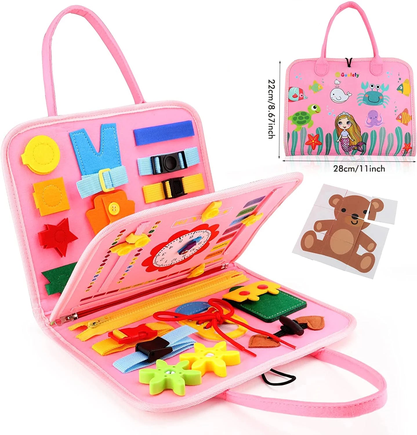 Sensory Tactile Mat Developmental Education Toy Montessori Busy Board Life Skills Fine Motor Learning Activities Toys for Kids