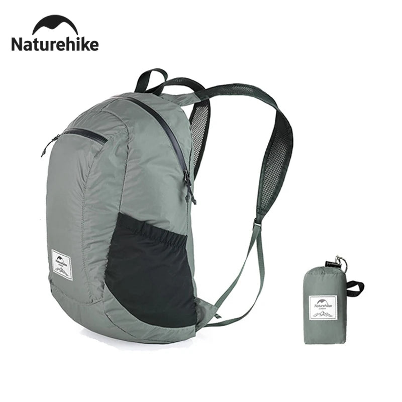 Naturehike 18L Camping Backpack Portable Ultralight Waterproof Nylon Bags Man Outdoor Foldable Sports Travel Hiking Backpack