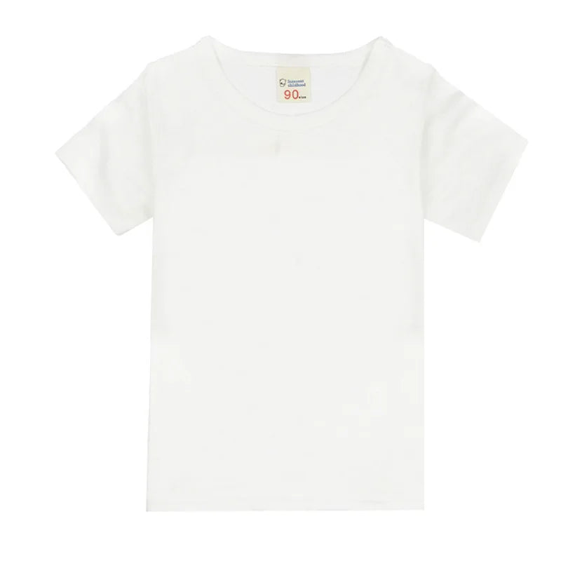 2-16 Years Boys Tshirts Cotton Short Sleeve Girls Clothes Summer Solid T-shirt Teenage Children Tees Kids Korean Top Baby Cloth