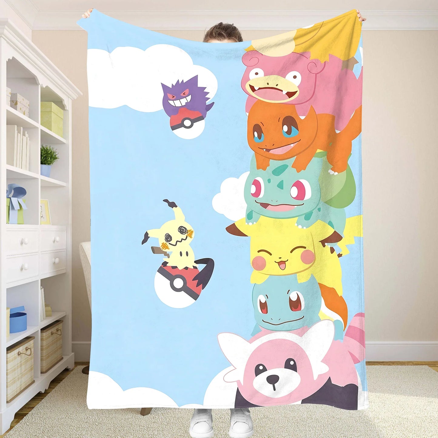 Spread on the Bed Blanket P-Pokemon Home and Decoration Throw Blankets & Throws Summer Comforter Anime Cooling Sofa Bedspreads