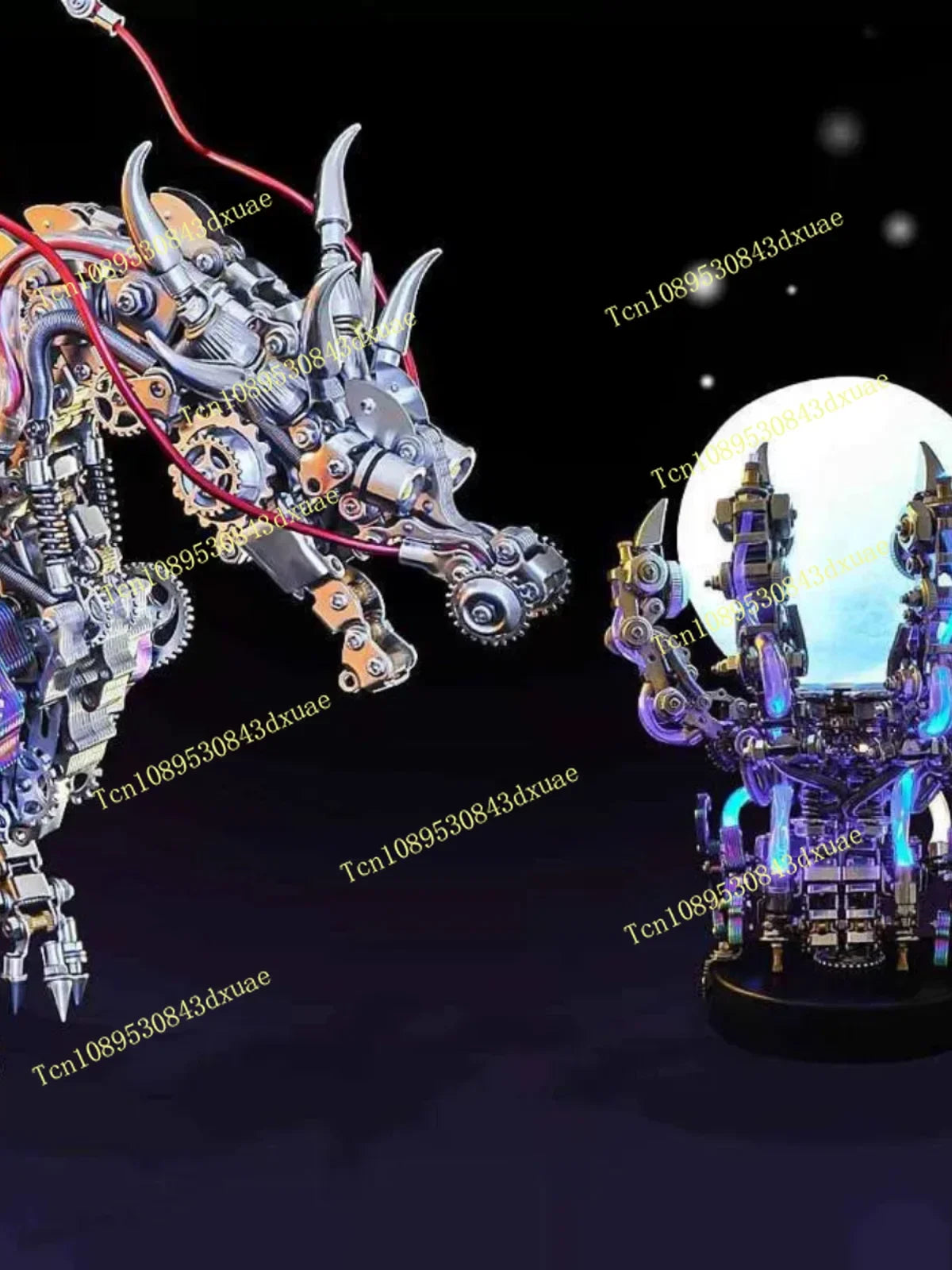 DIY Dragon / Dinosaur 3D Puzzles Metal Assembly Model Building Kit Mechanical Animal adults Teens Gift Ornament