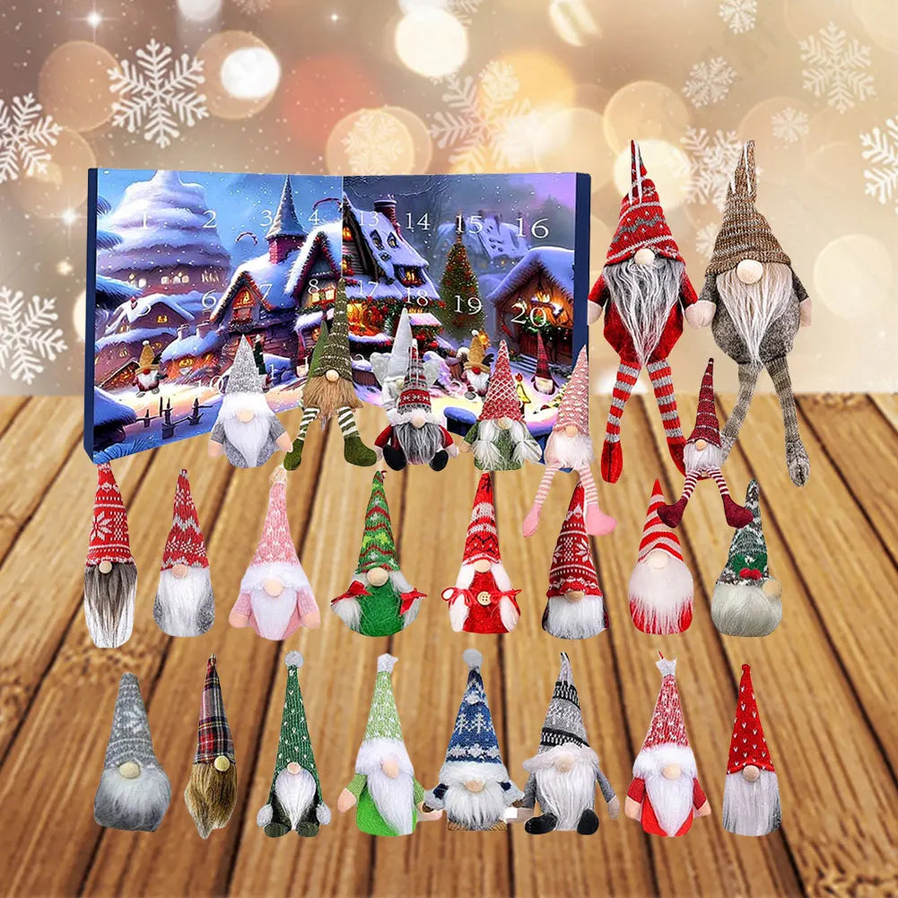 Christmas Advent Calendar 24 Days Gnome Countdown Calendar Faceless Old Man Dolls Surprise Toys Kids Boys Girls Christmas Gifts