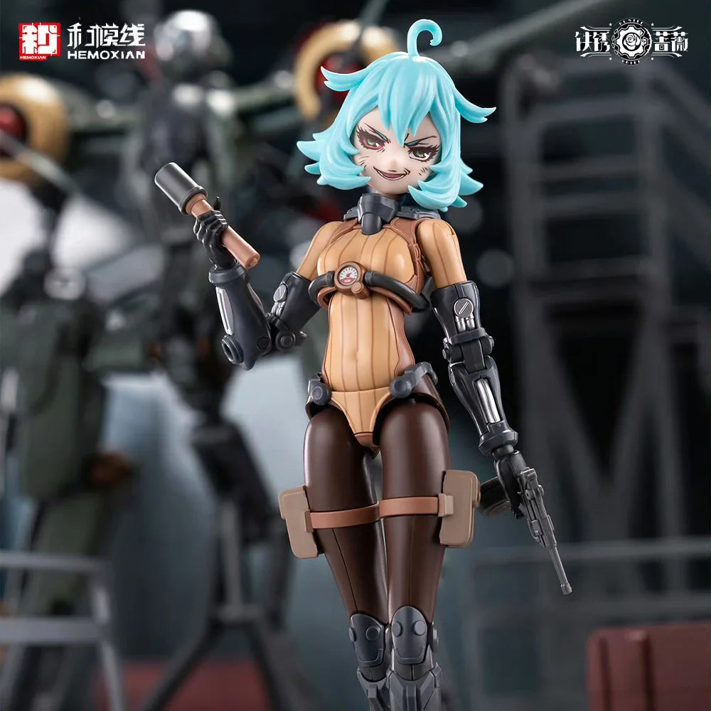 【New Products In Stock】HEMOXIAN Rhande Koskinen Coxigini 1/12 Mechanic Girl Movable Assembly Model Figure Action Figure Toy Gift