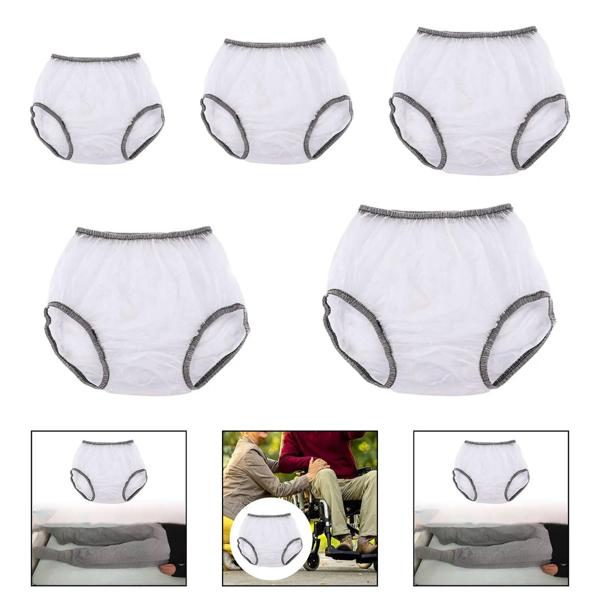 Incontinence Cover Waterproof Adult Protective Underwear Adults Cloth Diaper for Lady Old People Disabled Senior People Women