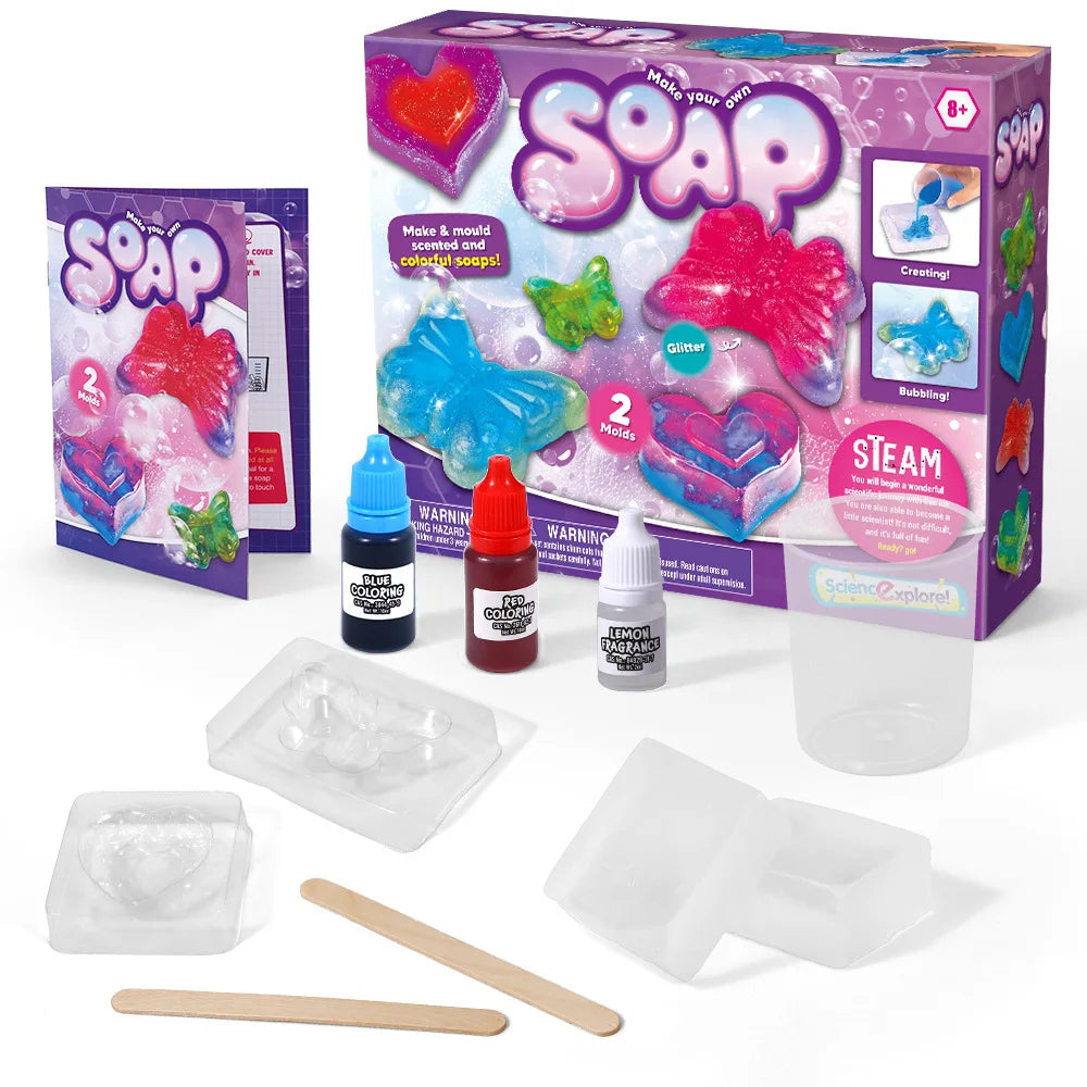 Science Experiment Kit Magic Science/Bouncy Ball/Soap/Disgusting Gross Slime STEM TOYS for Kids Funny Science Explore Gifts