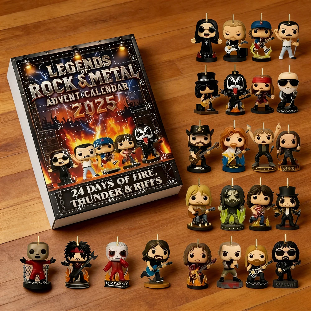 Rock & Metal Icons Advent Calendar – 24 Acrylic Music Legend Ornaments