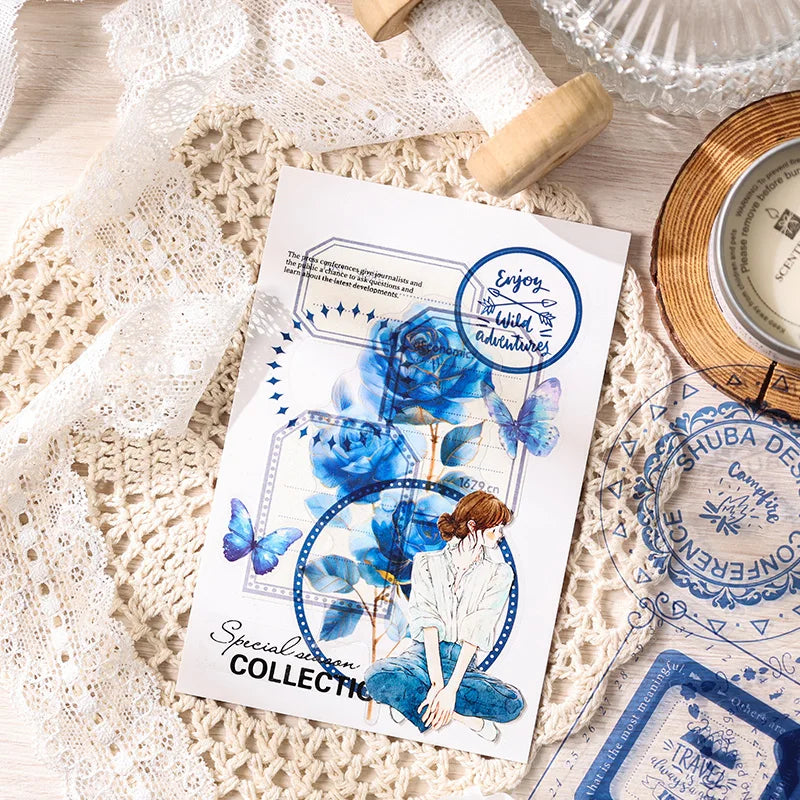 12 pcs INS hollowed out frame PET Stickers pack Materials DIY Scrapbooking Art Planner Collage Decor Diary Stationery Sticker