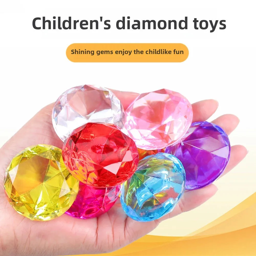 1 Box 30Pcs Plastic Crystal Diamond Treasure Box Children's Birthday Party Baby Shower Carnival Kindergarten Party Gift Prizes