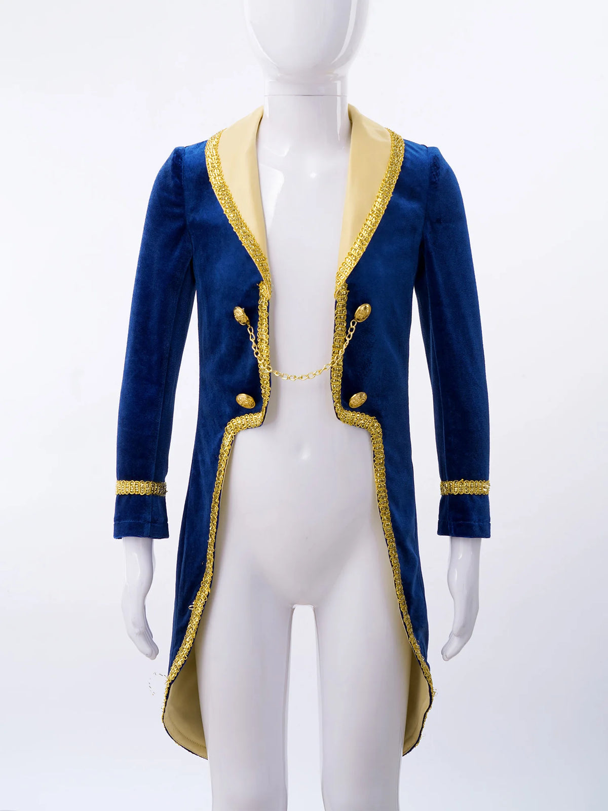 Boys Turn-Down Collar Tuxedo Jacket Costume Halloween Cosplay Birthday Theme Party Tailcoat Dress Up Clothes