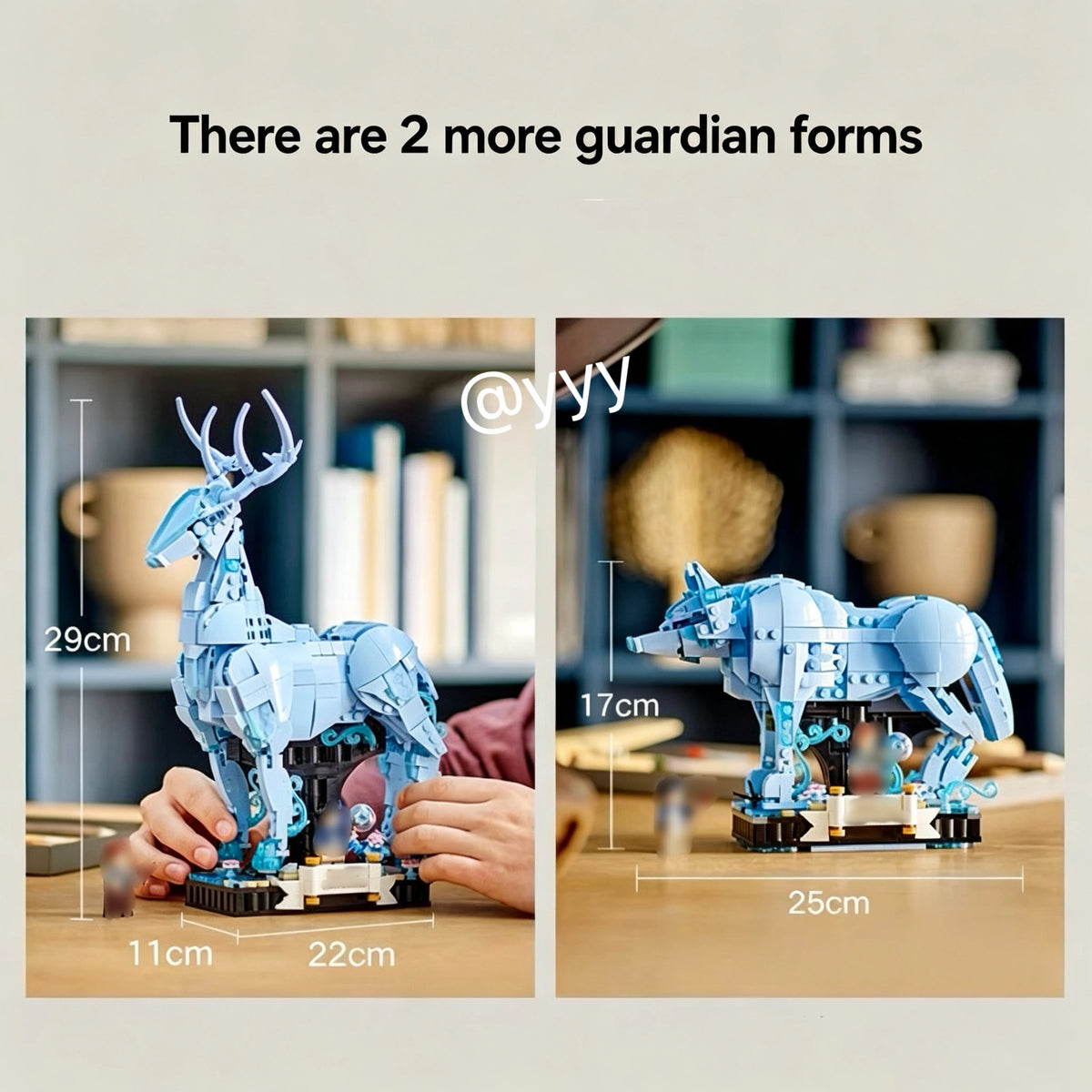 754Pcs Blue Magical Stag, 2-in-1 STEM Bricks Toy, Ideal Birthday Christmas Gift for Teens & Kids