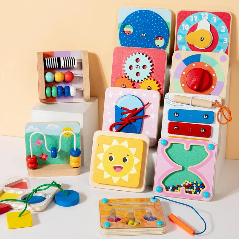 Children's Busy Board DIY Busy Block Accessories Montessori Early Education Puzzle Parent-Children Handmade DIY Assembly Toy