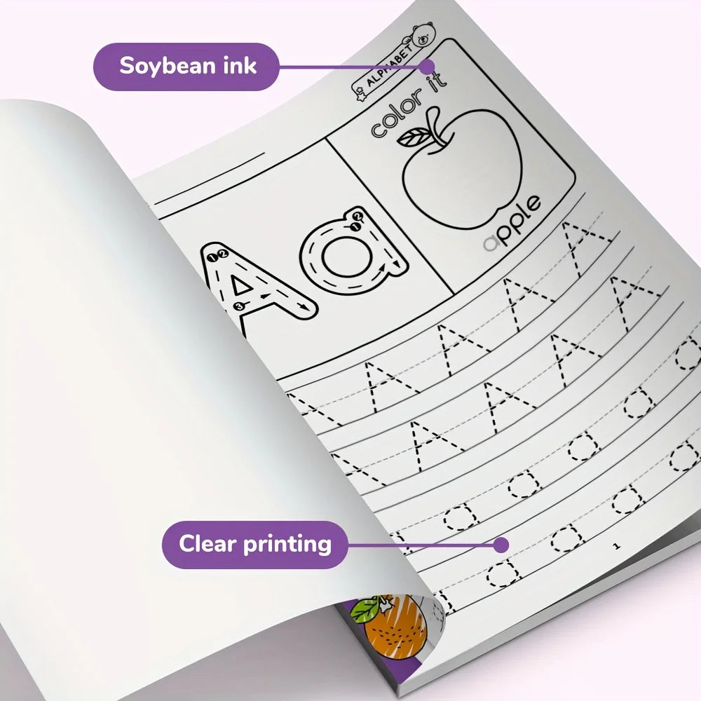 Preschool Learning Activities Educational Workbook Alphabet Letter Tracing Color Books for Kids ABC Busy Book for Boys Girls