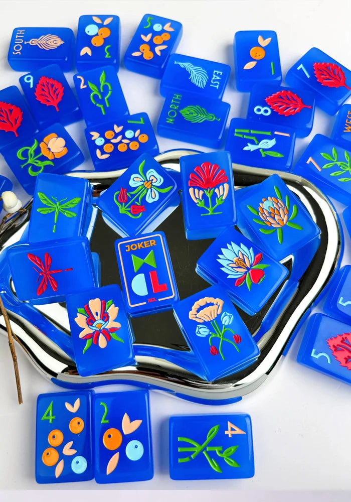160Pcs 36mm American Mahjong Set Acrylic Mahjong Game Tiles Modern Minimalist Waterproof Durable Travel Board Game Gift