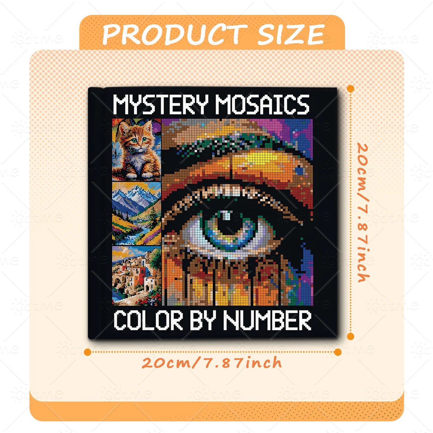 1PC MYSTERY MOSAIC COLOR BYNUMBER artwork by digital adult Coloring Book DIY Painting Drawing Coloring By Num