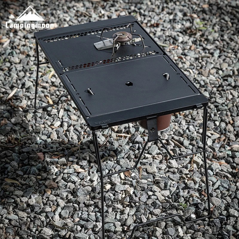 CAMPINGMOON CK-25BK-1P IGT Combination Table Suitable For Snow Peak Stove Cover Outdoor Camping Table Accessories