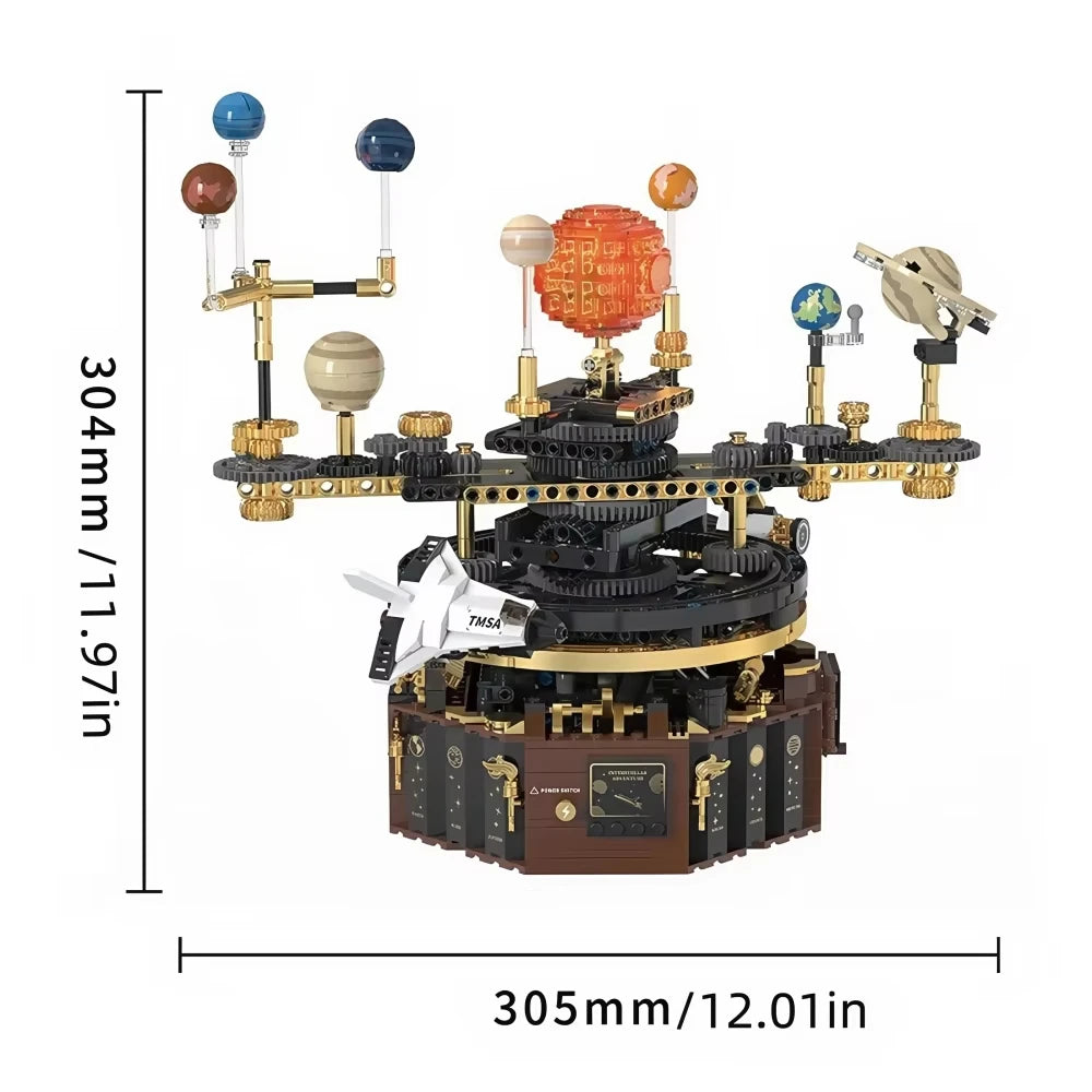 STEM Electric Rotating Universe Electric Solar System Light MOC Building Blocks Sun Earth Model Space Science Education Kid Toy