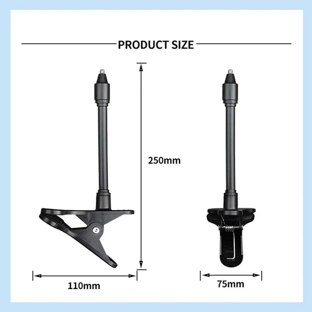 1/2 Pcs Universal No Punching Clip Mount Webcam Stand Attaches To Crib for Baby Monitor Home Flexible Twist Mounting Bracket