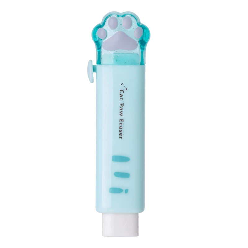 Creativity Retractable Kawaii cat claw Pencil eraser Push Pull Eraser Professional Drawing Painting Cute School Supplies