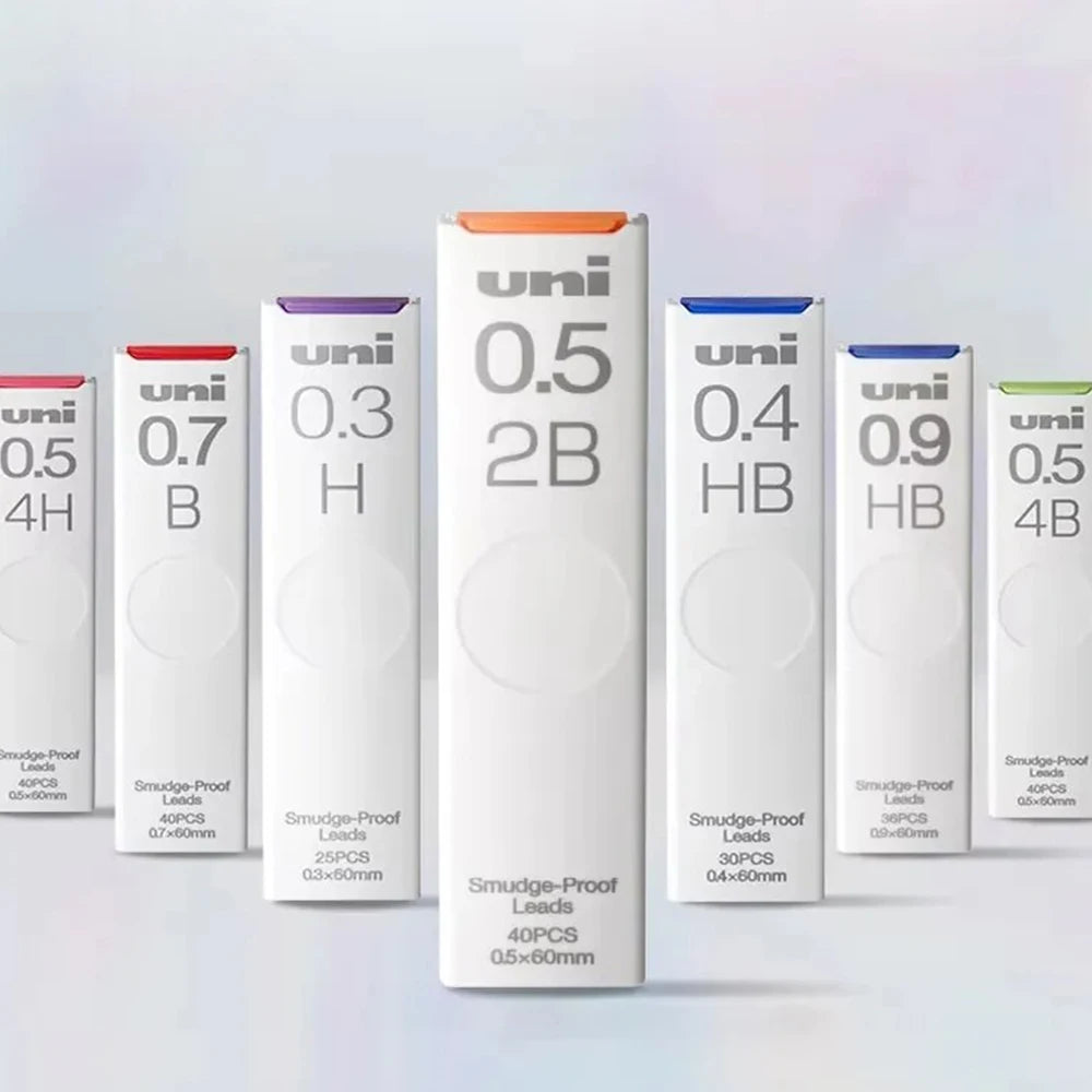 3 Boxes Japan UNI Mechanical Pencil Lead UL-S Smudge Proof Black 0.3/0.5/0.7/0.9mm Non Breakable HB/2B/4B School Stationery