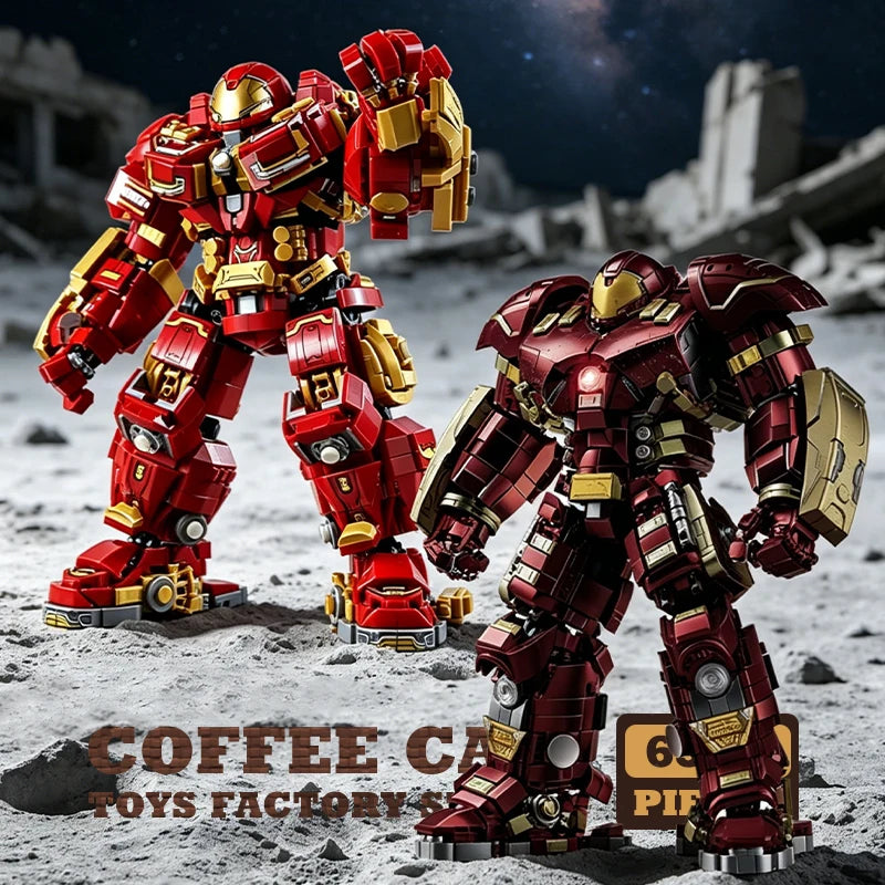 Mecha Iron Robot Bricks MOC Set Mechanical Hero Warrior Building Blocks Assembly Toys Creative Action Figure Model Friend Gifts