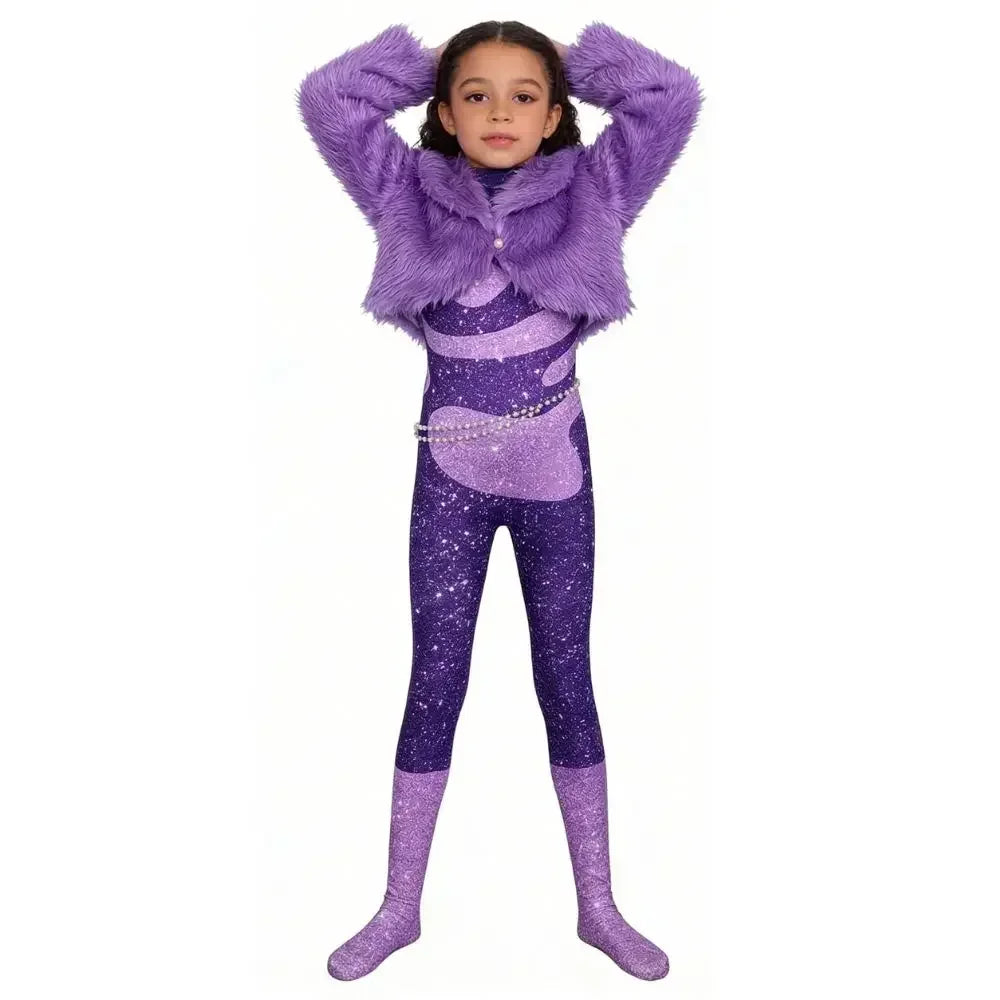 2026 Gazelle Cosplay Costume Kids Girls Jumpsuit Headband Wig Fantasia Roleplay Outfits Halloween Carnival Disguise Clothes