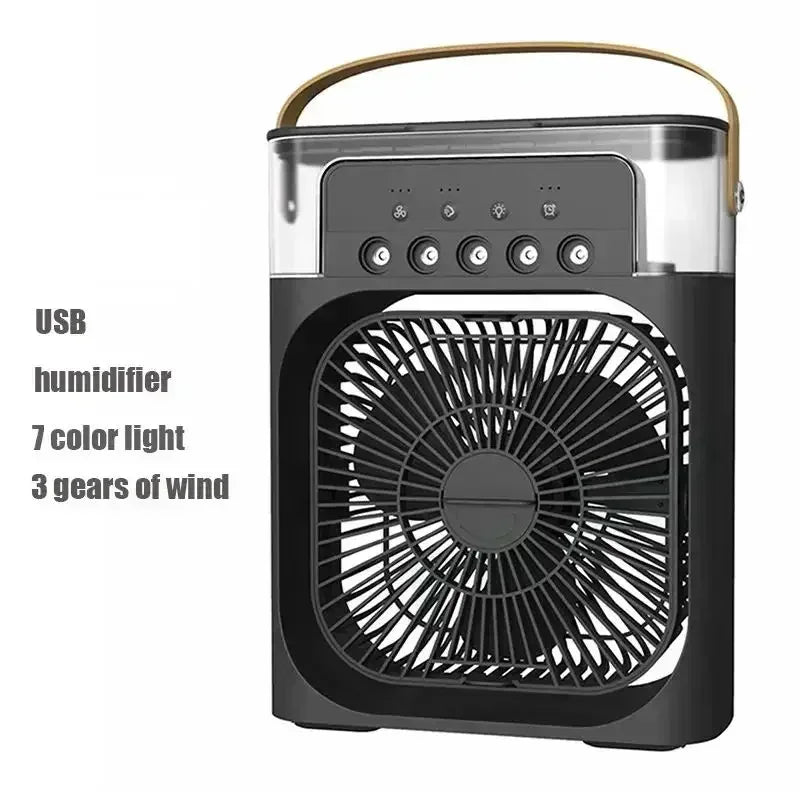 Spray Cooling Air Conditioning Mini Student Dormitory Summer Charging Mute Small Desktop Fan Desktop Humidifier Fan Amagi