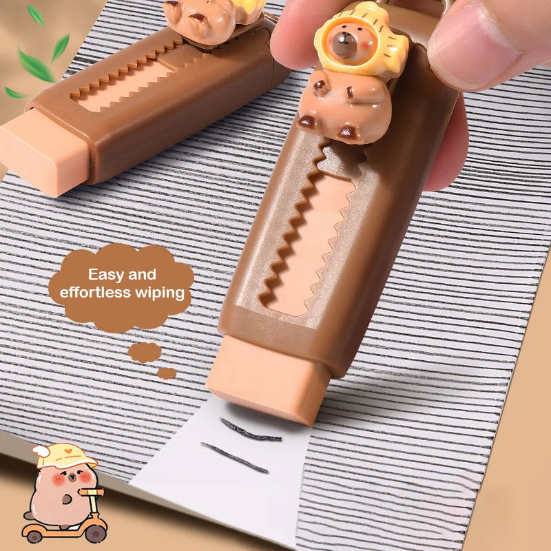 Kawaii Stationery Aesthetic Stationery Office Supplies School Items Gift For Kids Eraser Cute Capybara Eraser Cute Funny Rubber