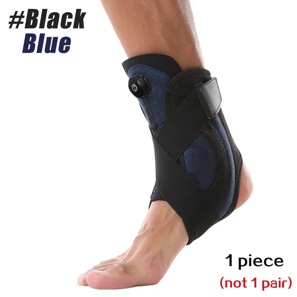 Adjustable Knob Maximum Ankle Support Brace for Sprained Ankle,Tendonitis,Achilles, Plantar Fasciitis, Swelling,Injury Recovery