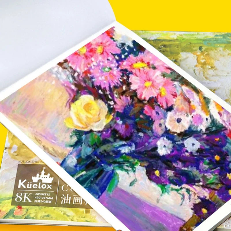 20 Sheets Premium Pastel Paper Blank Paper 112lbs/240g Sketchbook for Oil Pastels Crayons Mixed Medium Heavyweight Drawing Paper