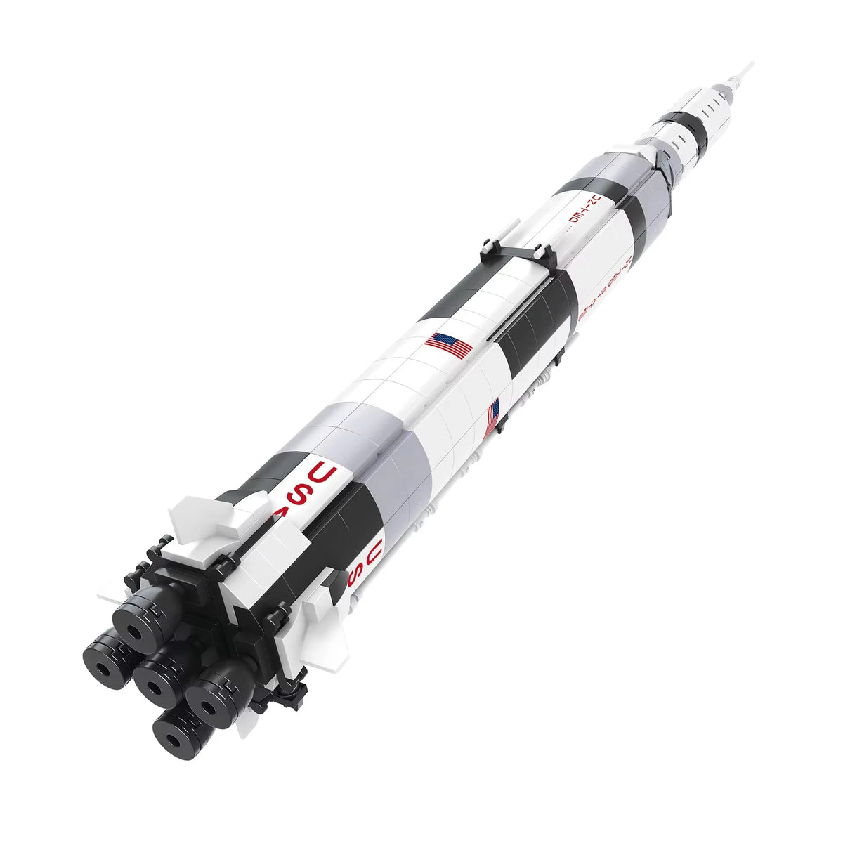 Apollo Saturn V Rocket Building Blocks Kit 602PCS - 59cm Space Exploration Model STEM Kid Toys for Educational Gift For Birthday