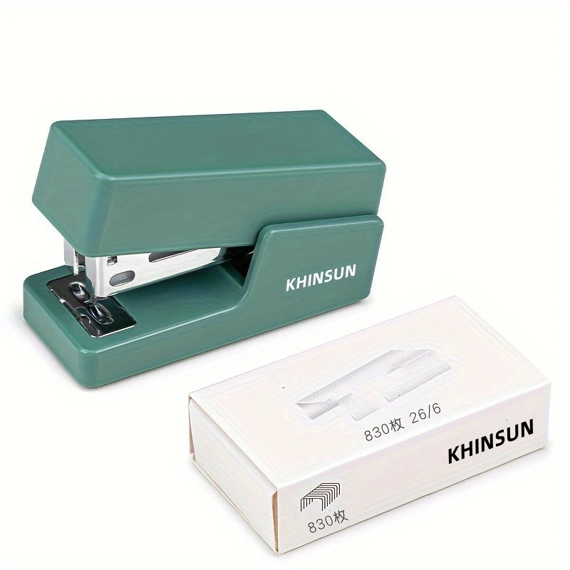 KHINSUN Mini Stapler Set Portable Color Paper Binding Machine Use 24/6 26/6 Staples Fashion Stationery Office Supplies