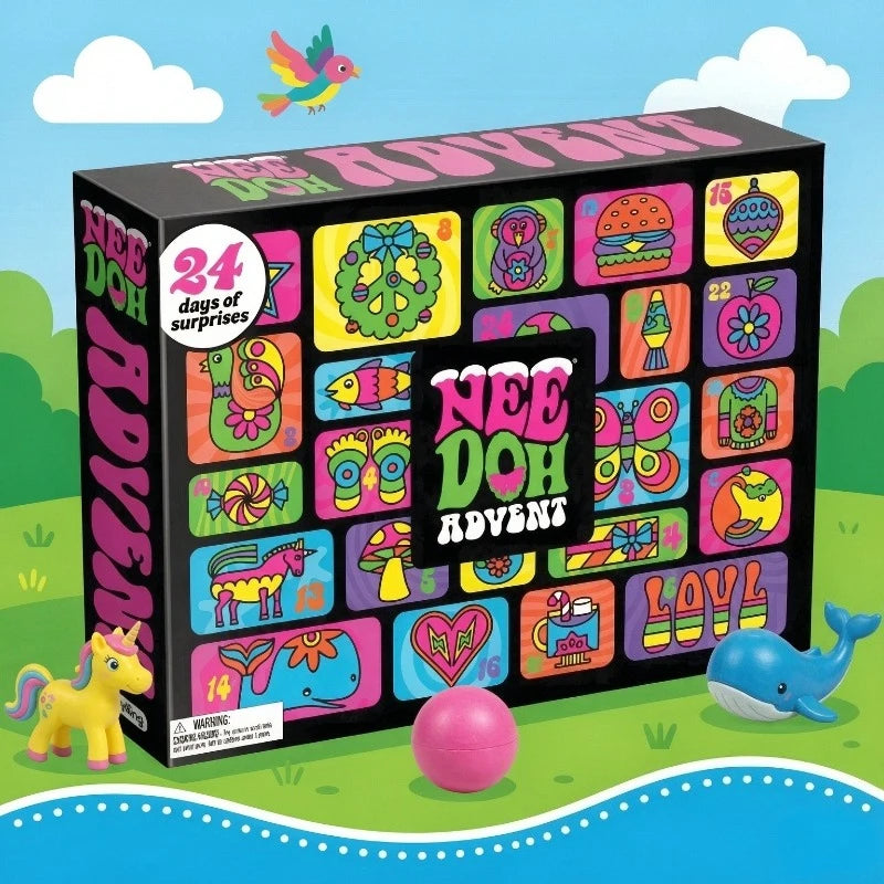 NeeDoh 3D Fidget Doll Advent Calendar – 24-Day Christmas Countdown
