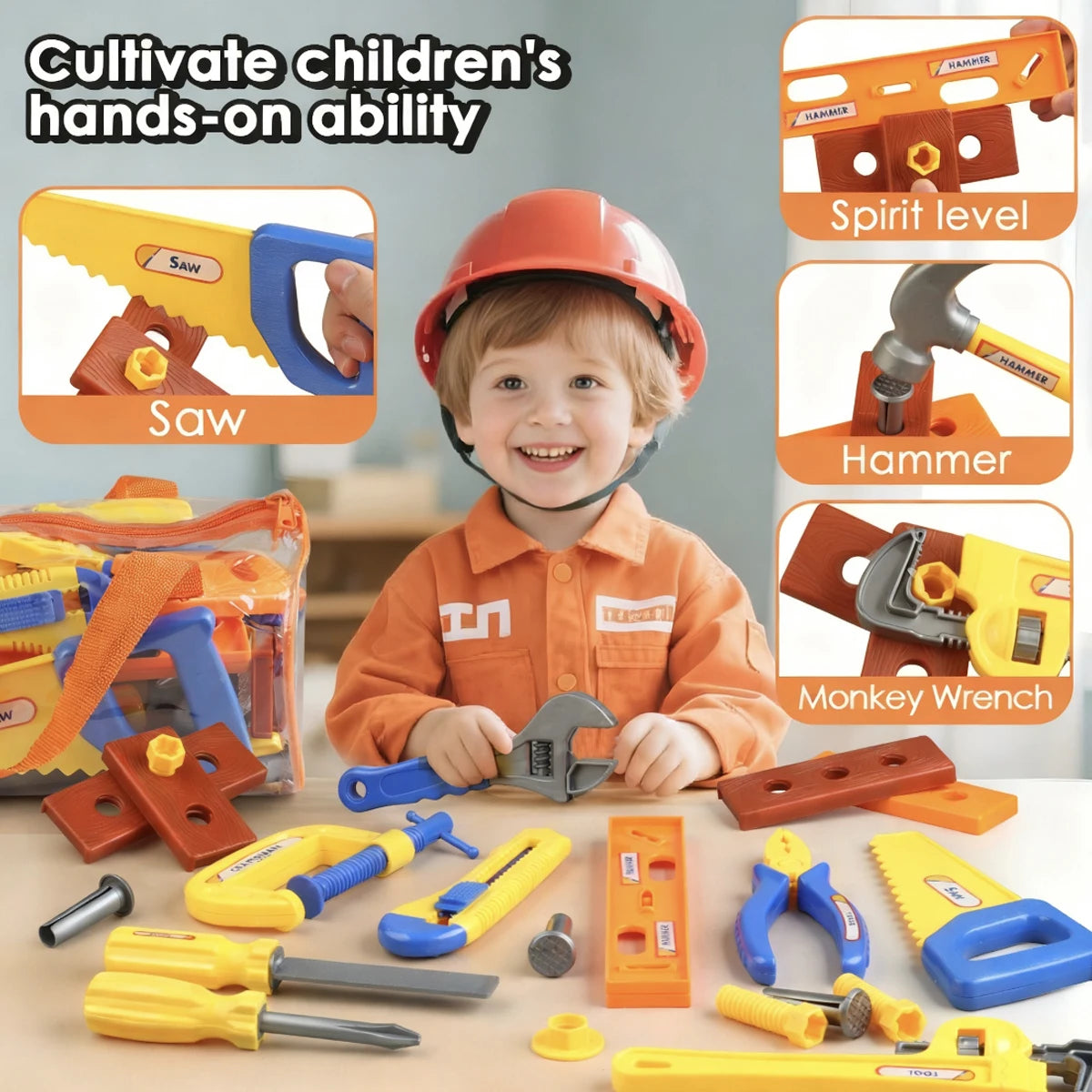 Simulation Maintenance Tool Plastic Construction Toy Set For 3Years+ Old Children Montessori Education Game Boys Girls Gifts